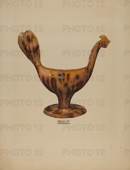 Pa. German Gravy Boat, c. 1938. Creator: Elmer G Anderson.