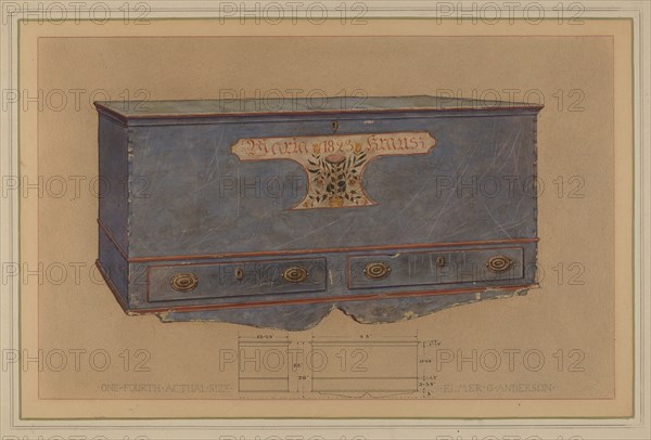 Pa. German Chest, c. 1936. Creator: Elmer G Anderson.