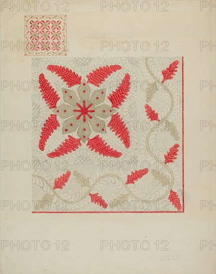 Quilt, c. 1936. Creator: Therkel Anderson.