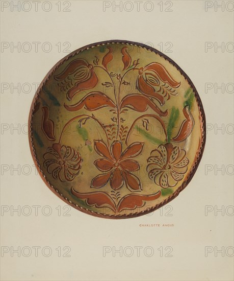 Plate, 1935/1942. Creator: Charlotte Angus.