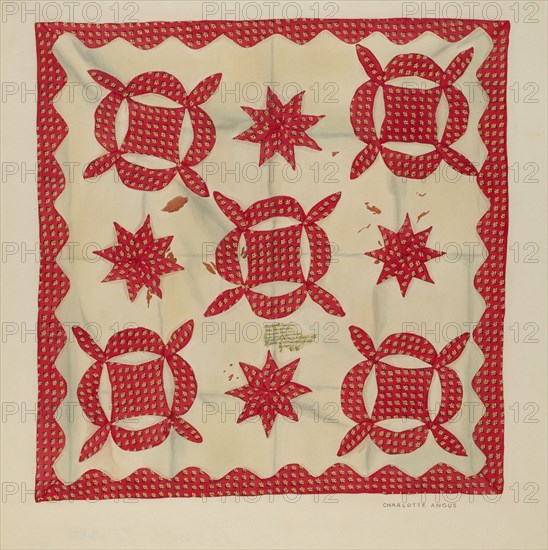 Crib Quilt, 1935/1942. Creator: Charlotte Angus.