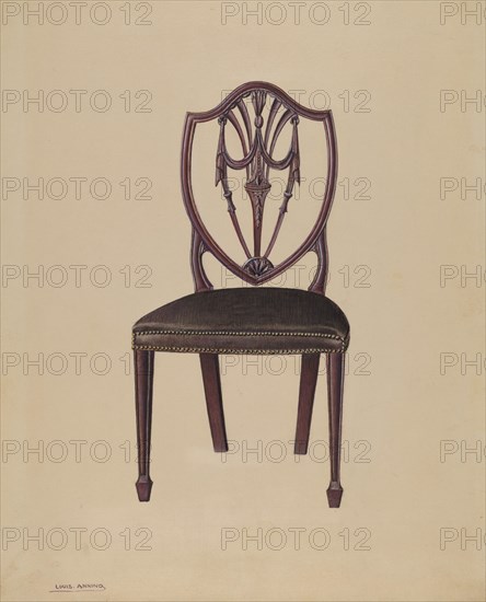 Side Chair, c. 1937. Creator: Louis Annino.