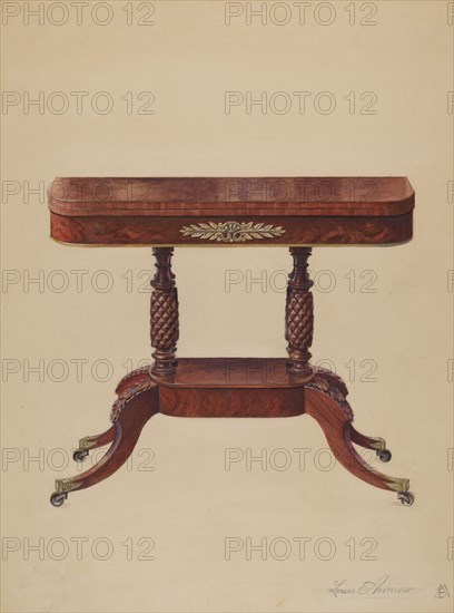 Card Table, c. 1936. Creator: Louis Annino.