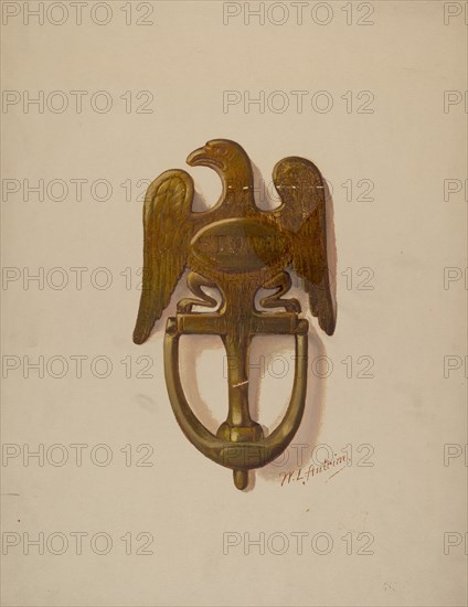 Door Knocker, c. 1936. Creator: William L. Antrim.