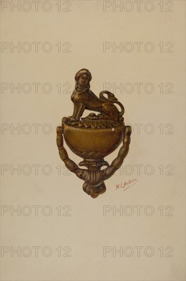 Door Knocker, c. 1937. Creator: William L. Antrim.