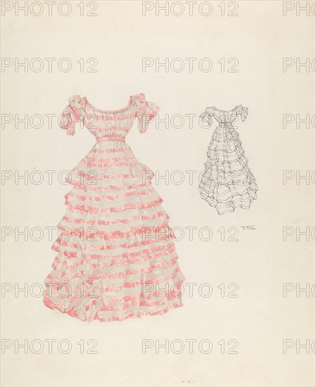 Dress, c. 1937. Creator: Arelia Arbo.