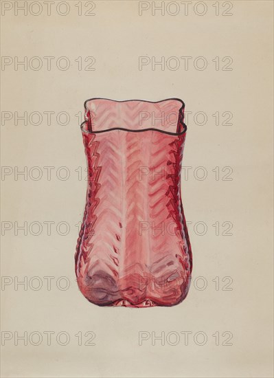 Ruby Vase, c. 1936. Creator: Ralph Atkinson.