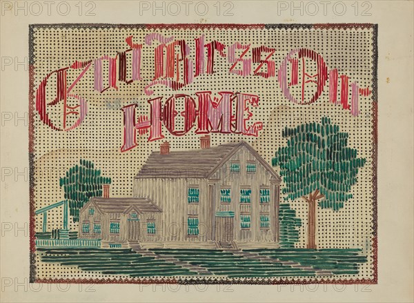Embroidered Picture, c. 1936. Creator: Evelyn Bailey.