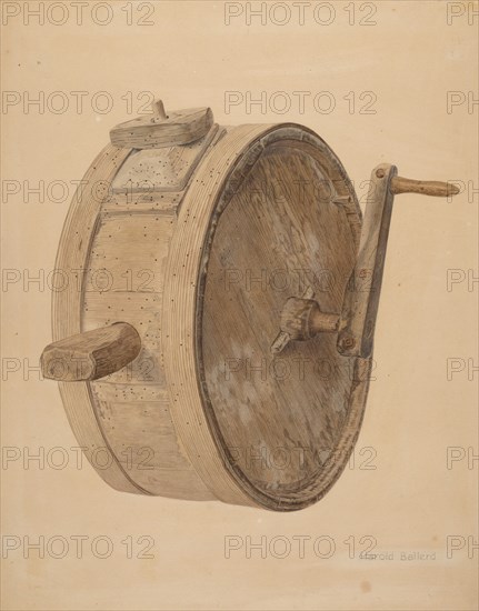 Butter Churn, c. 1942. Creator: Harold Ballerd.