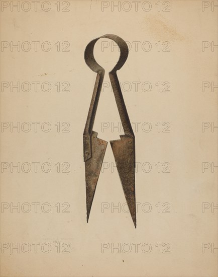 Trimming Shears, 1935/1942. Creator: Harold Ballerd.