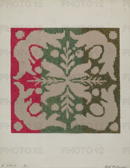 Coverlet (Wool), c. 1937. Creator: Ruth M. Barnes.