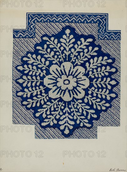 Coverlet, c. 1937. Creator: Ruth M. Barnes.