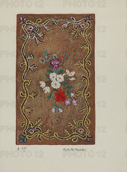 Hooked Rug, c. 1936. Creator: Ruth M. Barnes.