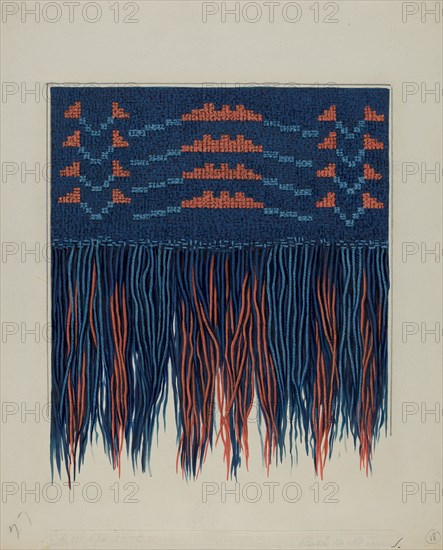 Coverlet Detail, c. 1936. Creator: Ruth M. Barnes.