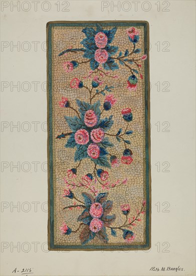 Hooked Rug, c. 1936. Creator: Ruth M. Barnes.