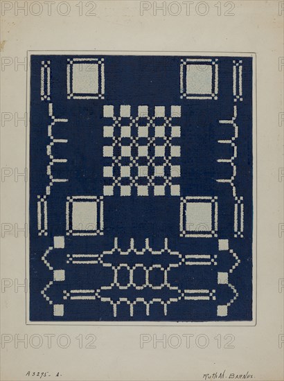 Coverlet (Section), c. 1940. Creator: Ruth M. Barnes.