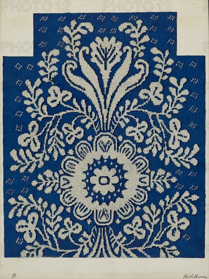 Coverlet, c. 1937. Creator: Ruth M. Barnes.