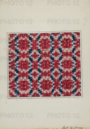 Coverlet (Section), c. 1936. Creator: Ruth M. Barnes.