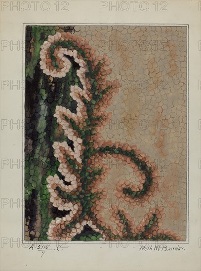 Hooked Rug, c. 1936. Creator: Ruth M. Barnes.