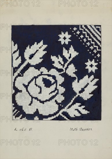 Coverlet, c. 1936. Creator: Ruth M. Barnes.