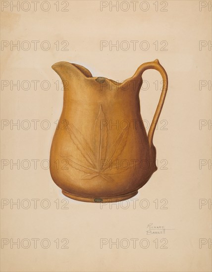 Pitcher, c. 1938. Creator: Richard Barnett.