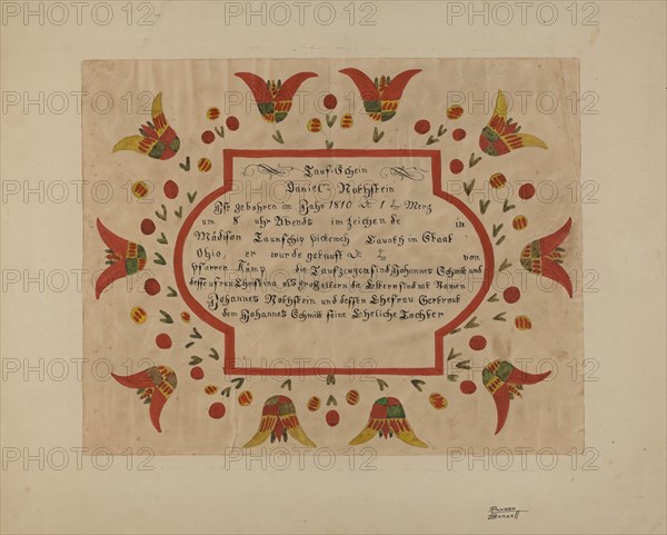 Fraktur, 1935/1942. Creator: Richard Barnett.