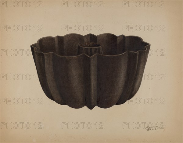 Cake Pan, c. 1938. Creator: Richard Barnett.