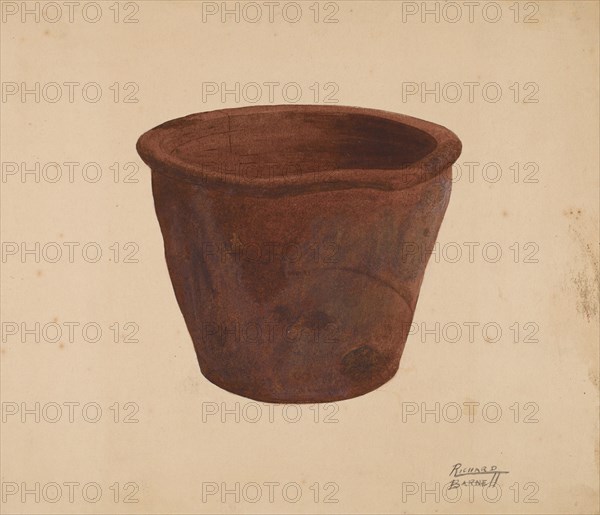 Earthenware Bowl, c. 1938. Creator: Richard Barnett.