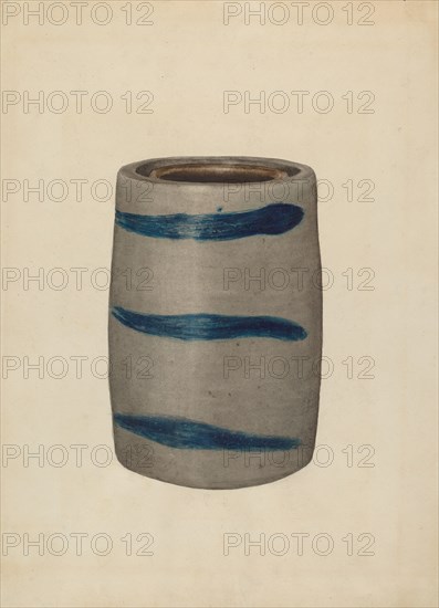 Stoneware Jar, c. 1937. Creator: Richard Barnett.