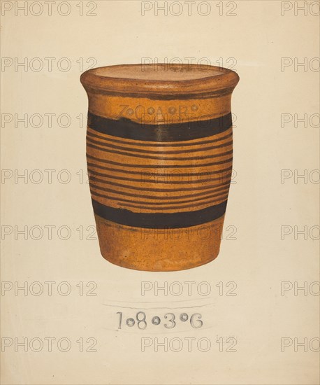 Zoar Flower Pot, c. 1937. Creator: Richard Barnett.