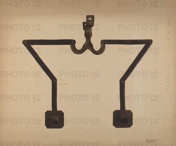 Wall Bracket Candleholder, c. 1938. Creator: Richard Barnett.