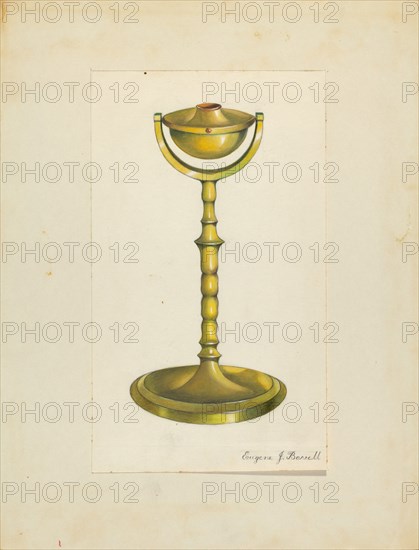 Lamp, 1935/1942. Creator: Eugene Barrell.
