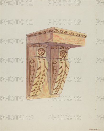 Architectural Detail (Wall Bracket), 1937. Creator: Dana Bartlett.