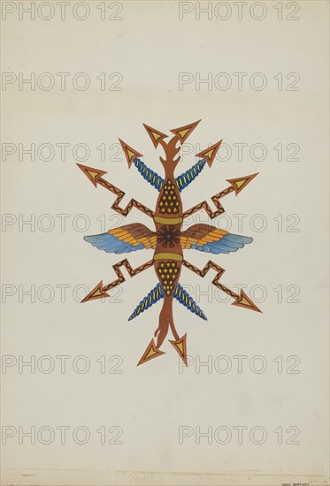 Ceiling Ornament, c. 1936. Creator: Dana Bartlett.