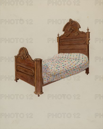 Bed, c. 1937. Creator: Dana Bartlett.