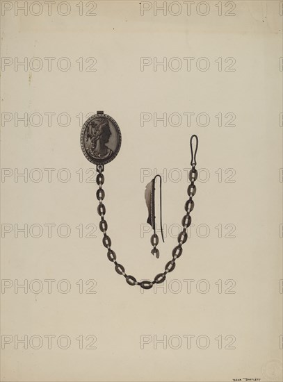 Medallion and Chain, c. 1936. Creator: Dana Bartlett.
