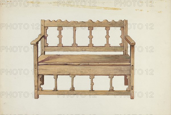 Bench, 1935/1942. Creator: Dana Bartlett.