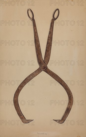 Ice Tongs, 1939. Creator: Eugene Bartz.