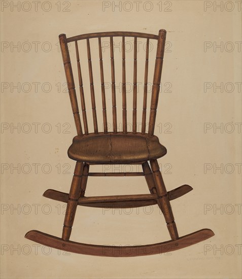 Chair, c. 1937. Creator: Leonard Battee.