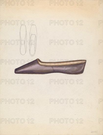 Shoe, 1935/1942. Creator: Jessie M. Benge.