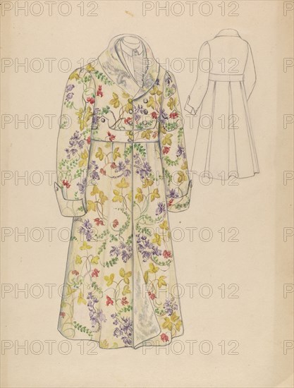 Man's Dressing Gown, c. 1936. Creator: Jessie M. Benge.