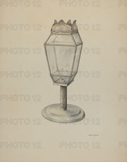Lamp, c. 1939. Creator: Edith Towner.