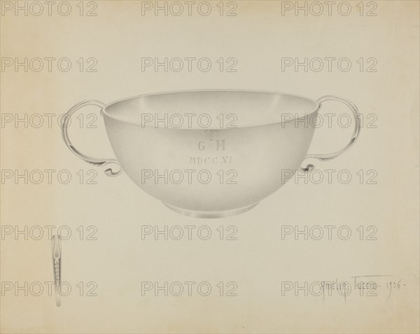 Silver Bowl, 1936. Creator: Amelia Tuccio.