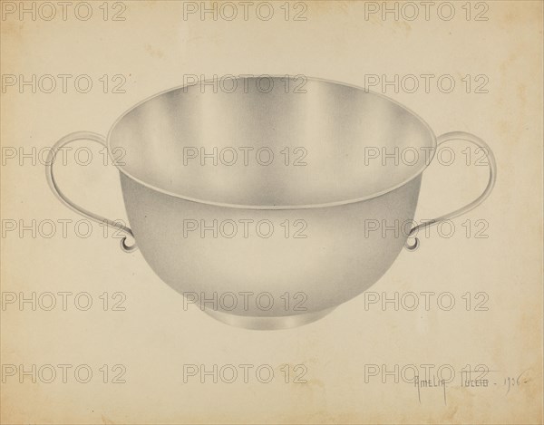 Silver Bowl, c. 1936. Creator: Amelia Tuccio.