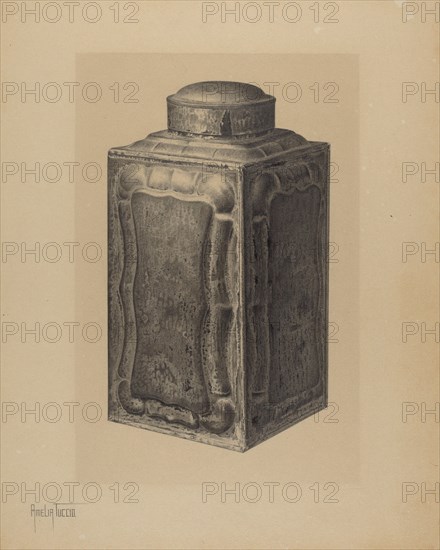 Tea Caddy, c. 1941. Creator: Amelia Tuccio.