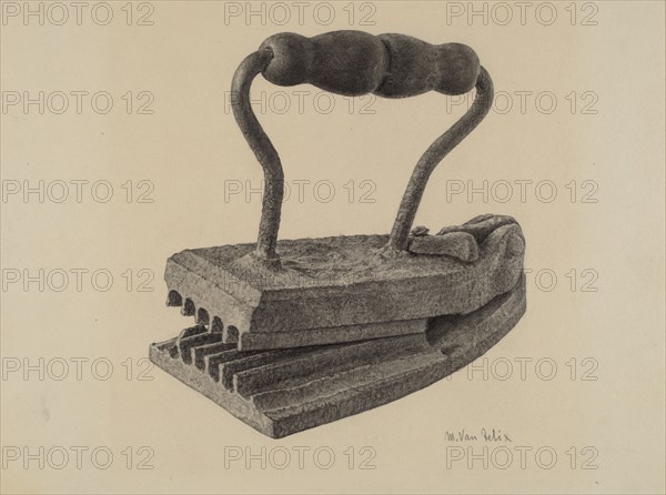 Flatiron/Crimping Iron, 1935/1942. Creator: Maurice Van Felix.