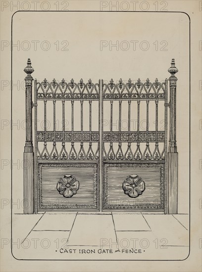 Cast Iron Gate, c. 1936. Creator: Lucien Verbeke.