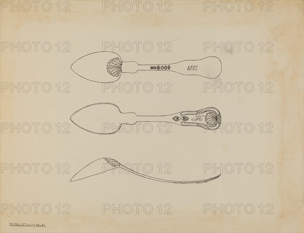 Silver Spoon, c. 1938. Creator: Kalamian Walton.