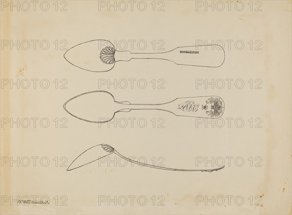 Silver Spoon, c. 1938. Creator: Kalamian Walton.
