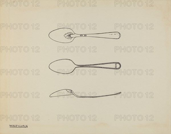 Silver Spoon, c. 1938. Creator: Kalamian Walton.